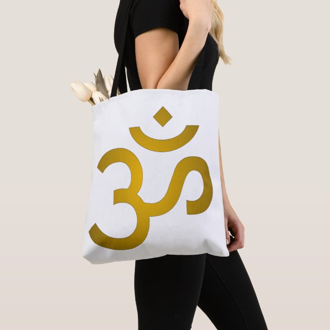 Devanagari om  tote bag (Close Up)