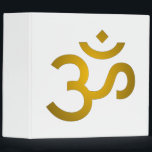 Devanagari om - White 3 Ring Binder<br><div class="desc">Featuring intricate detailing around the Om symbol,  each piece is thoughtfully designed to capture attention while radiating positive energy. The soft golden color adds a touch of sophistication that complements any outfit or accessory.</div>