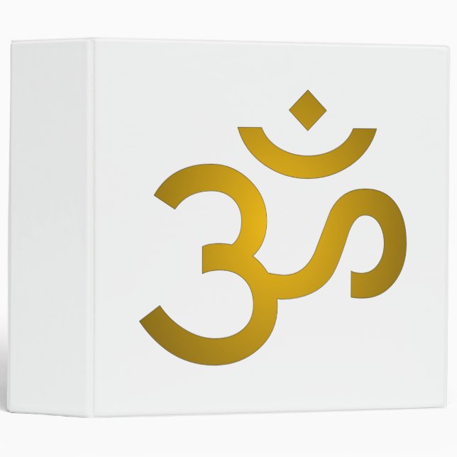 Devanagari om - White 3 Ring Binder (Front/Spine)