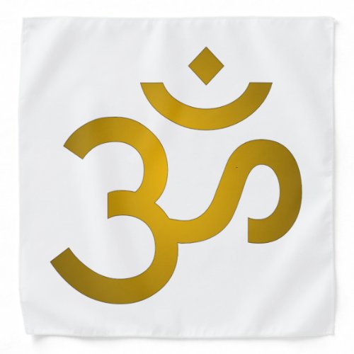 Devanagari om _ White Bandana