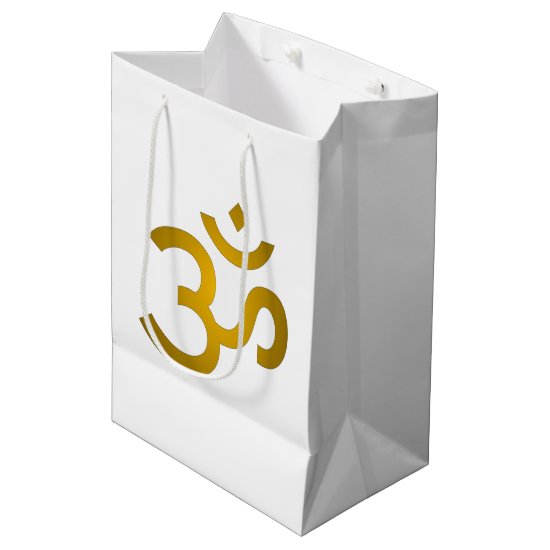 Devanagari om - White Medium Gift Bag