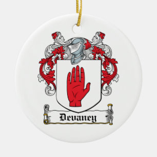 Devaney Family Crest Ceramic Ornament