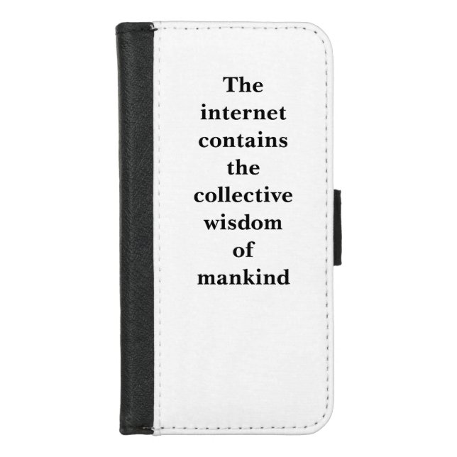 Devastatingly dry humored iPhone wallet case (Front)