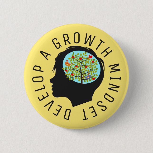 Develop A Growth Mindset Education Reform Button (Front)
