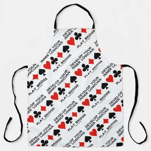 Develop Your Inner Logician Play Bridge Card Suits Apron