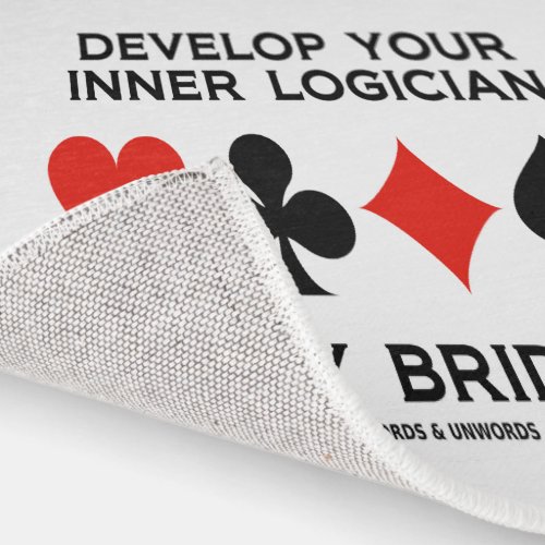 Develop Your Inner Logician Play Bridge Card Suits Rug