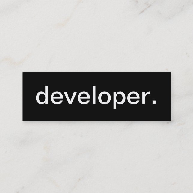 Developer Business Card (Front)