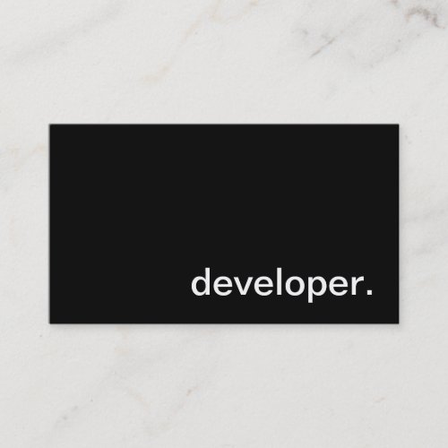 Developer Business Card
