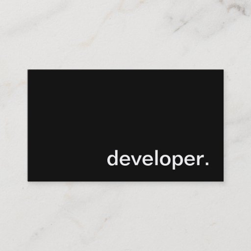Customizable Developer Business Card