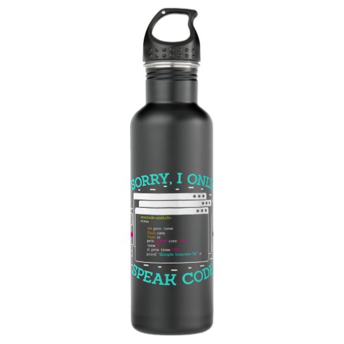 Developer Code Software Engineer Programmer Nerd C Stainless Steel Water Bottle