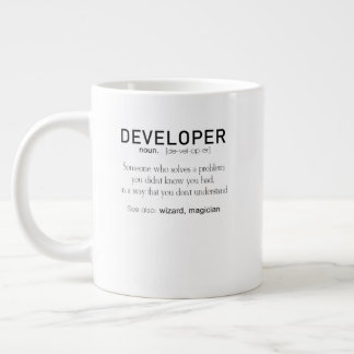Developer Definition Coder Definition Funny Giant Coffee Mug