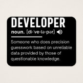 Developer Dictionary Definition Funny developers (Front)