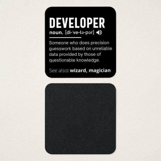Developer Dictionary Definition Funny developers (Front & Back)