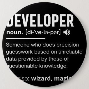 Developer Dictionary Definition Funny developers Button
