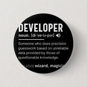 Developer Dictionary Definition Funny developers Button