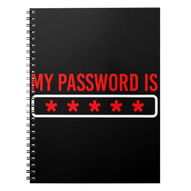 Developer - My Password is ***** - Gift Idea Notebook (Front)