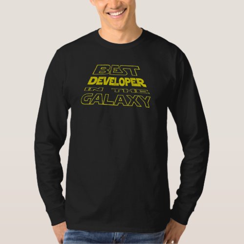 Developer  Space Backside Design T_Shirt