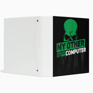 Developer Sysadmin Engineer Hacker Nerd Admin Code 3 Ring Binder