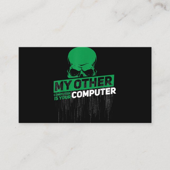 Developer Sysadmin Engineer Hacker Nerd Admin Code Business Card (Front)