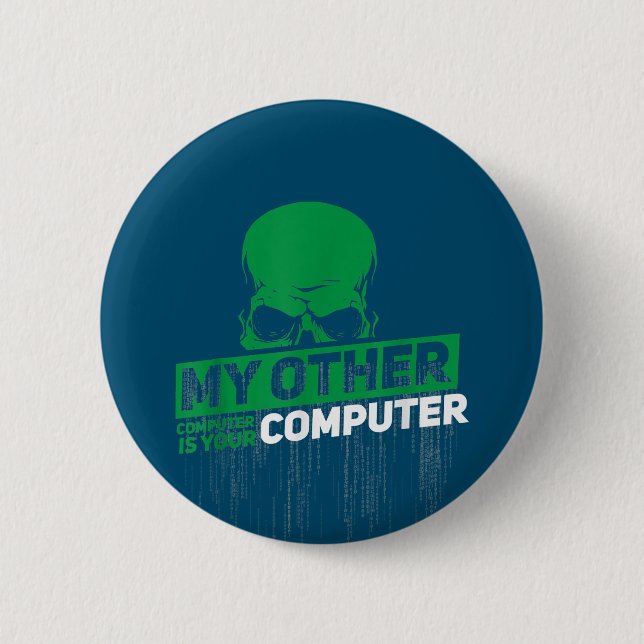 Developer Sysadmin Engineer Hacker Nerd Admin Code Button (Front)