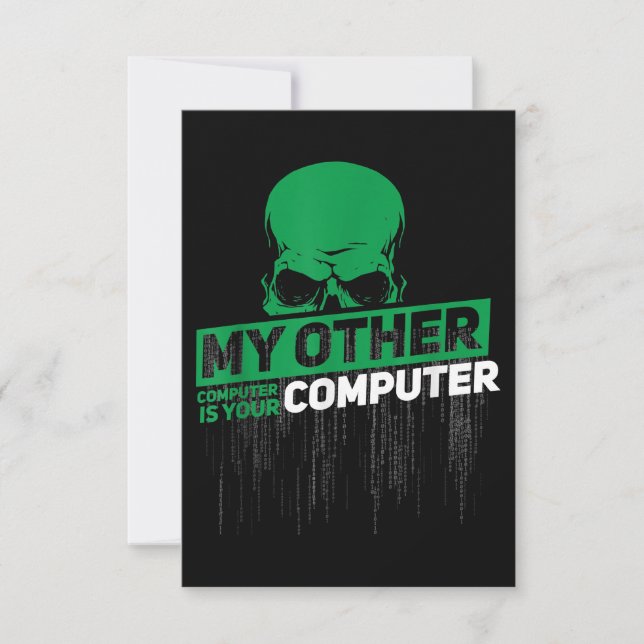 Developer Sysadmin Engineer Hacker Nerd Admin Code Invitation (Front)