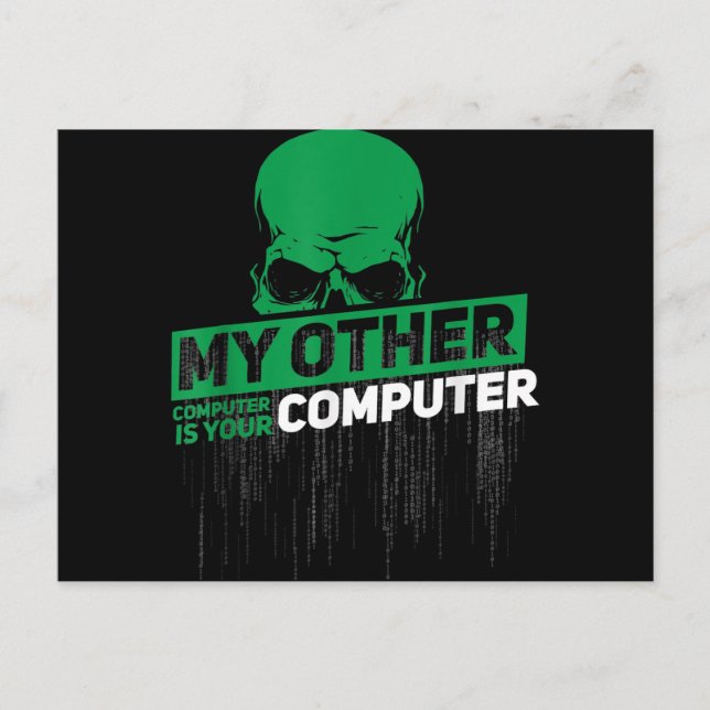 Developer Sysadmin Engineer Hacker Nerd Admin Code Postcard (Front)