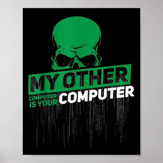 Developer Sysadmin Engineer Hacker Nerd Admin Code Poster (Front)