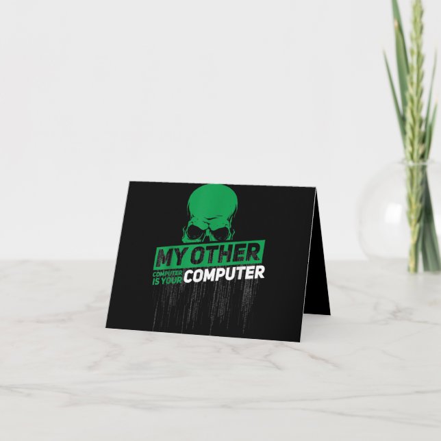 Developer Sysadmin Engineer Hacker Nerd Admin Code Thank You Card (Front)