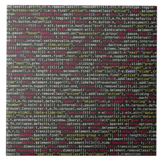 Developer's Terminal Pattern Ceramic Tile (Front)