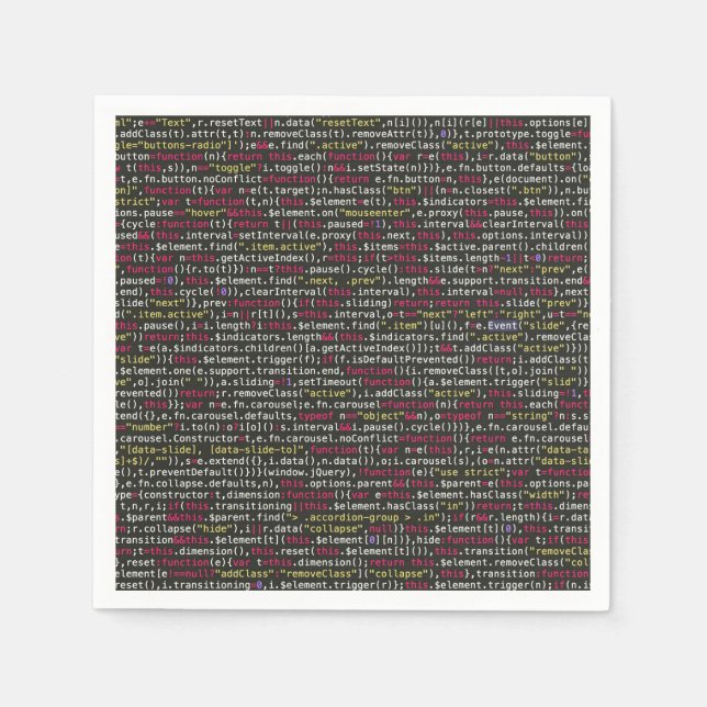 Developer's Terminal Pattern Napkins (Front)