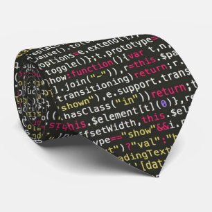 Developer's Terminal Pattern Neck Tie