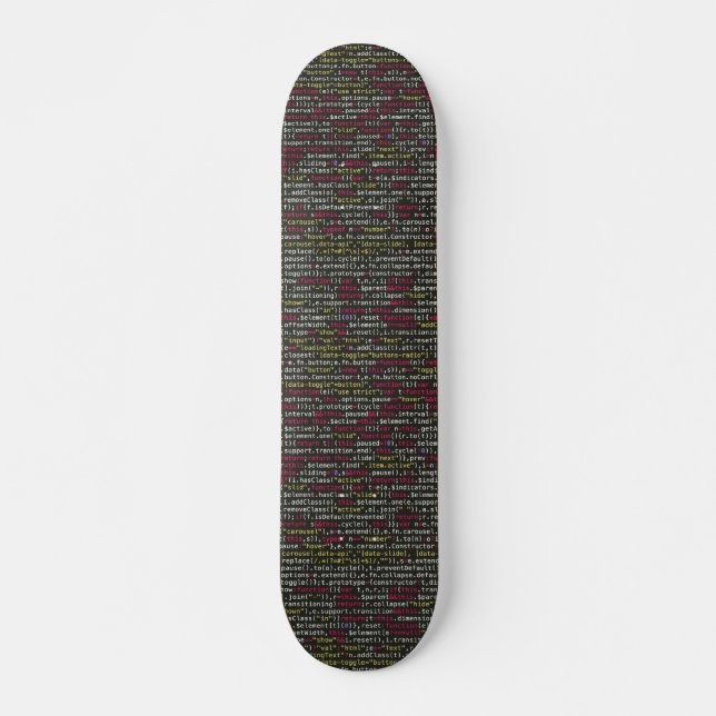 Developer's Terminal Pattern Skateboard (Front)