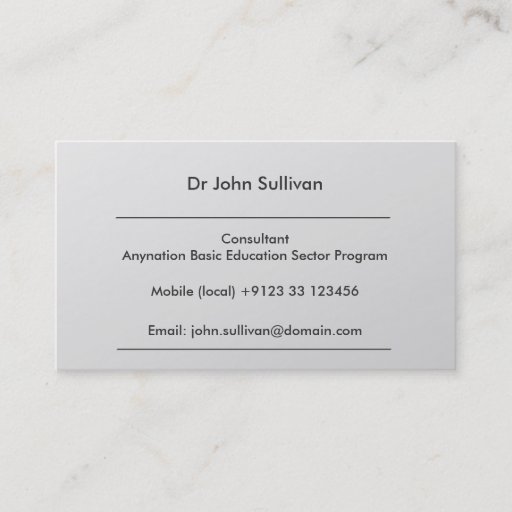 Customizable Development Consultant Expert Professional Business Cards
