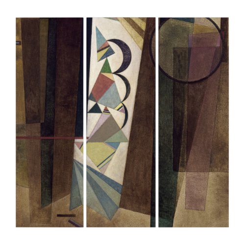 Development in Brown 1933 by Wassily Kandinsky Triptych