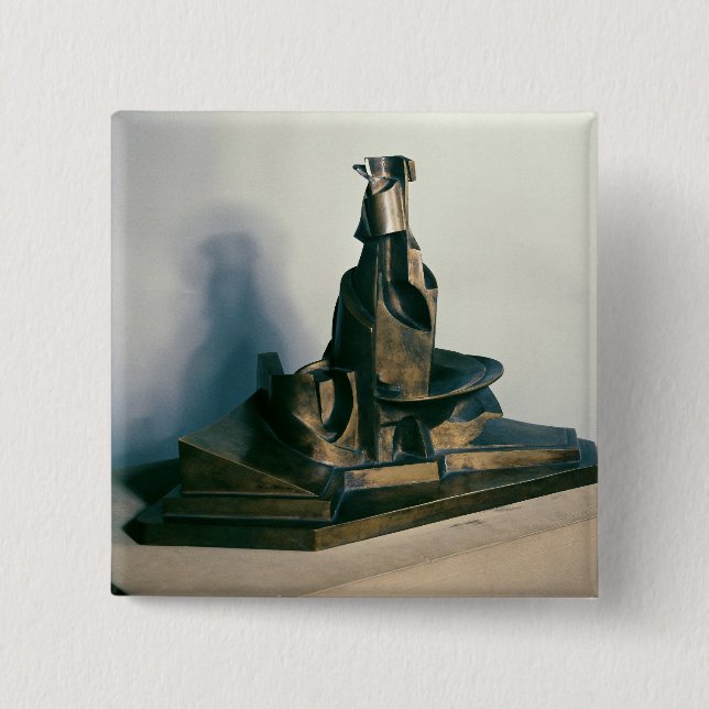 Development of a Bottle in Space, 1912 Button (Front)