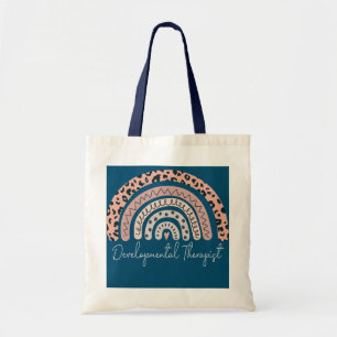 Developmental Therapist Leopard Rainbow Tote Bag