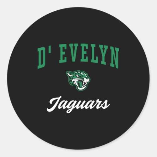 DEvelyn High School Jaguars Classic Round Sticker
