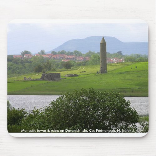 Devenish Isle monastic tower Co Fermanagh Mouse Pad