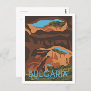 Devetashka Cave Bulgaria Travel Place Illustration Postcard