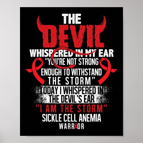Devil2_ Sickle Cell Anemia Awareness Supporter Rib Poster