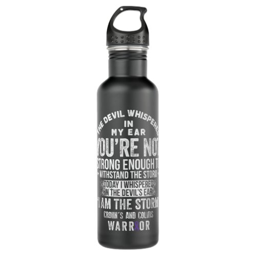 Devil4_ Crohns and Colitis Awareness Supporter Rib Stainless Steel Water Bottle