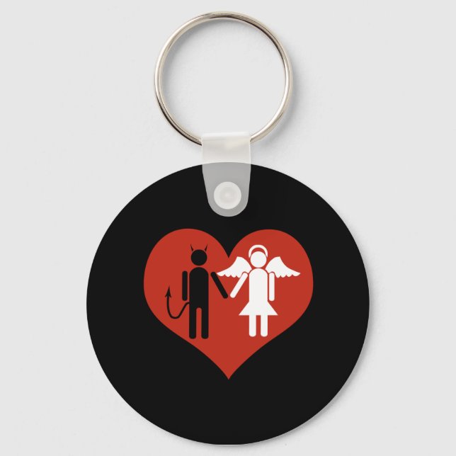 Devil and Angel in Love - Keychain (Front)