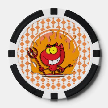 Devil And Fire Poker Chips by doozydoodles at Zazzle