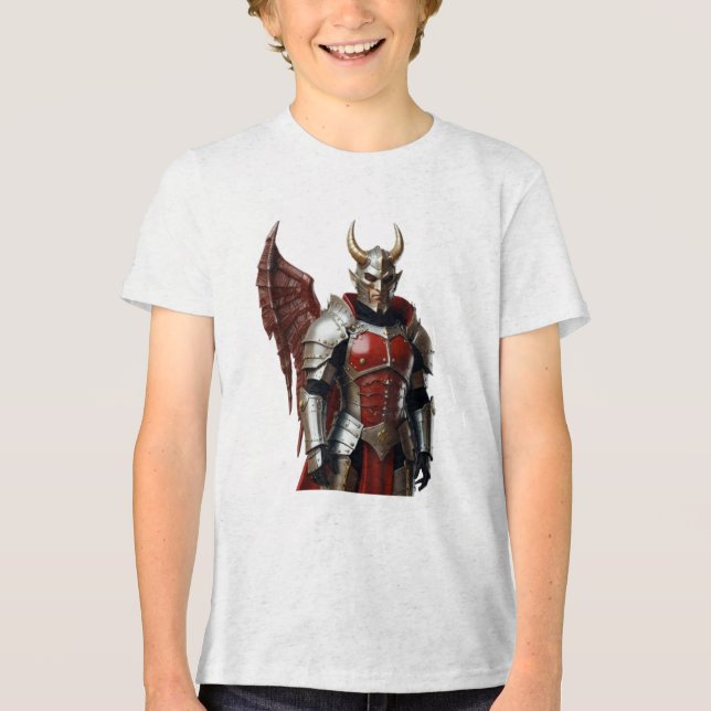 Devil Angel Conqueror  Tri-Blend Shirt (Front)