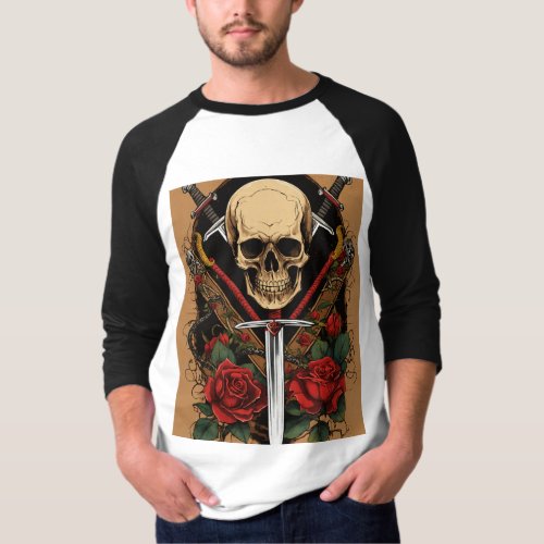 Devil Angel Design T shirt