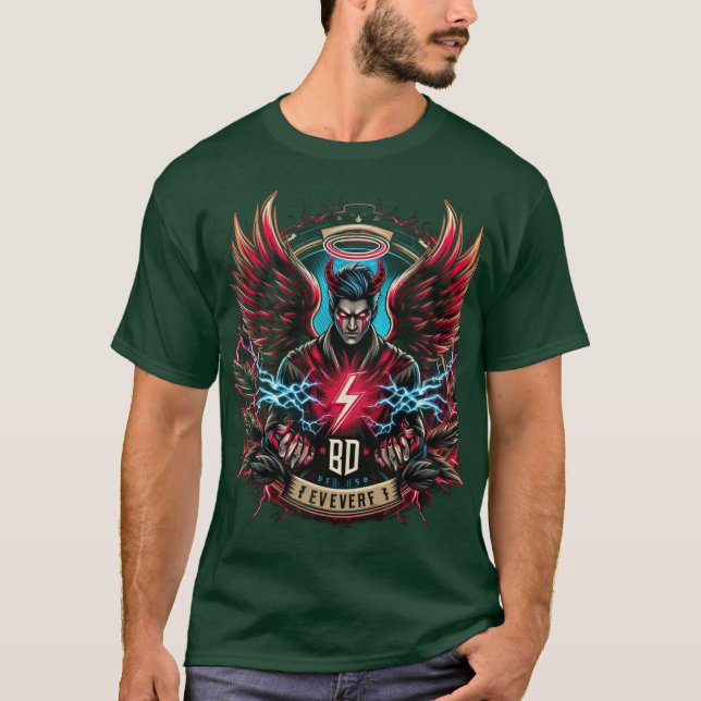 Devil Angel Esports Logo Design T-Shirt (Front)
