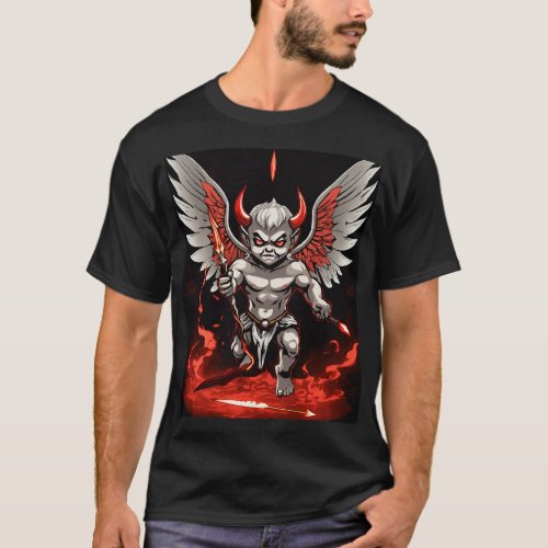 Devil angel gamer t shirt 