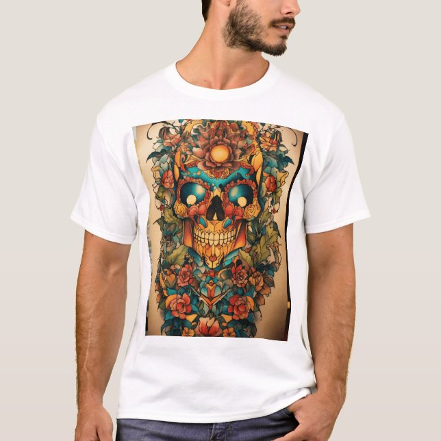 Devil Angel Tattoo Art T-shirt. T-Shirt (Front)