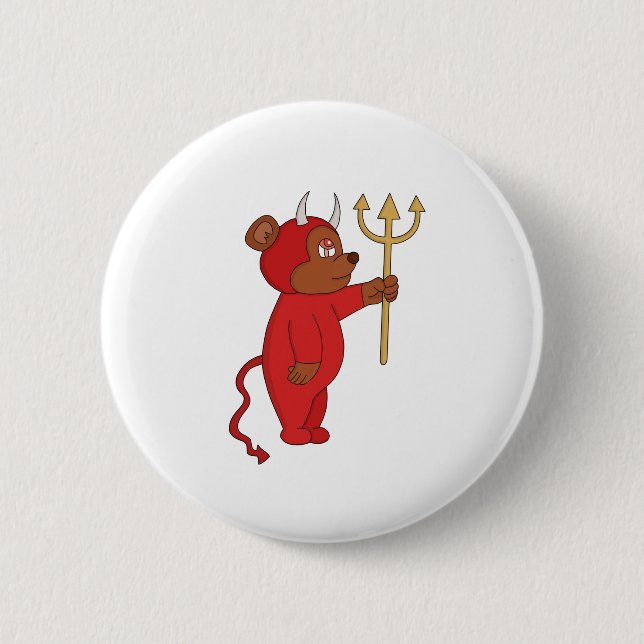 Devil Bear Button (Front)