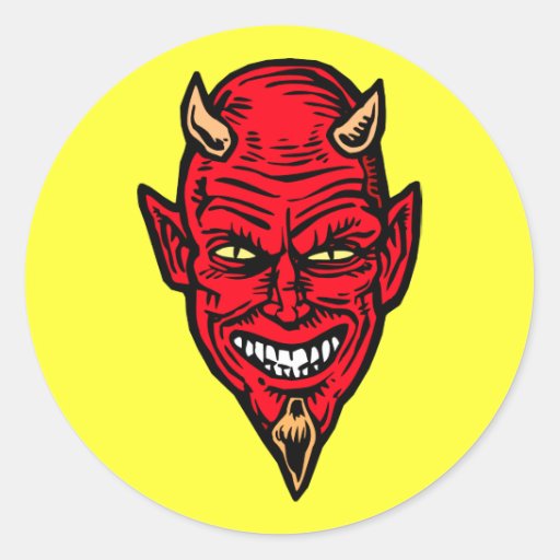 devil classic round sticker | Zazzle